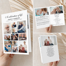 Modern 14-fotominnesmodul/begravningsprogram program