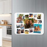 Modern 15 fotokollage magnet<br><div class="desc">Skapa din egen anpassningsbar fotokollage magnet. Lägg till 15 av din favoritbakgrund för bilder och anpassningsbar färg i den här moderna malldesignen.</div>