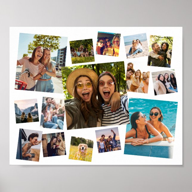 Modern 15 fotokollage poster (Framsidan)