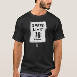Modern 16-årsdagshastighetsskylt t shirt