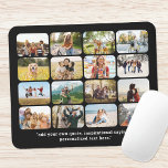 Modern 16 fotokollage med offert musmatta<br><div class="desc">Skapa en egen foto-musknapp med 16 av bilder i en modern rutnätskoppling bredvid ditt favoritcitattecken eller personlig i enkel typografi.</div>