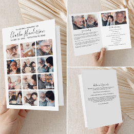 Modern 16-fotomappad begravning program