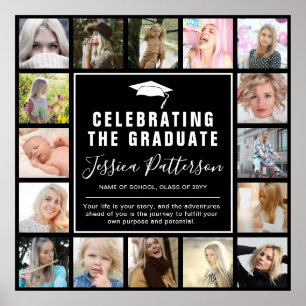 Modern 16 Insta Bild Collage Studentfest Poster