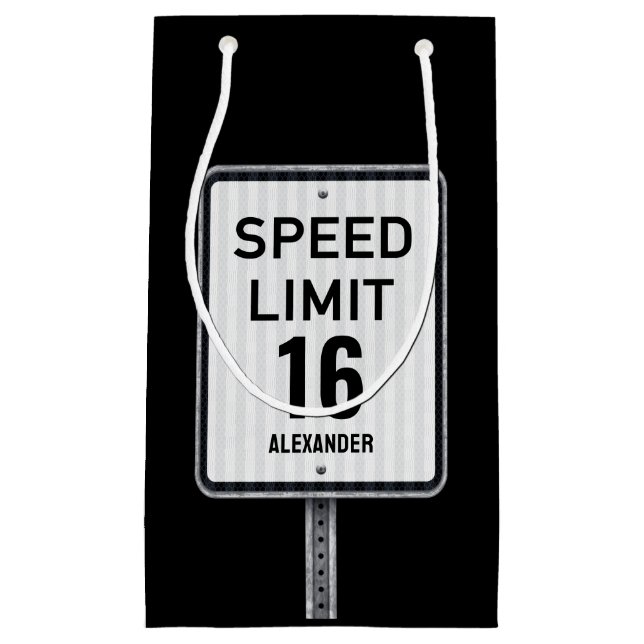 Modern 16th Birthday Speed Sign (Framsidan)