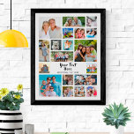 Modern 19 Photo Collage Anpassningsbar Färg Person Poster<br><div class="desc">Skapa en modern, unik, fotokollage poster- eller väggkonst i biet med hjälp av den här lättöverförbara fotokollagemallen med 19 kvadratkvadratiska och rektangulära bilder för att rymma en mängd foton och personlig med anpassningsbarna i ditt val av teckensnitt stilar och färg. Den redigerbara texten visas i ett utbytbart, vitt, handskrivet calligrafteckensnitt...</div>