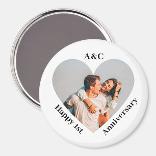 Modern 1:a årsdagen Kepsaké Heart Magnet