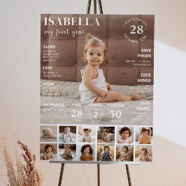 Modern 1:a födelsedag - Poster fotomilstolpe