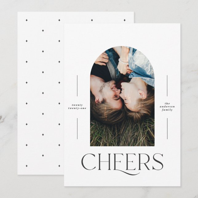 Modern 1 fototypografi svart + vit jul (Fram/baksida)