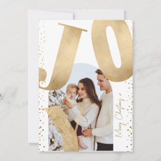 Modern 1 Photo God jul Joy Arch Guld Julkort