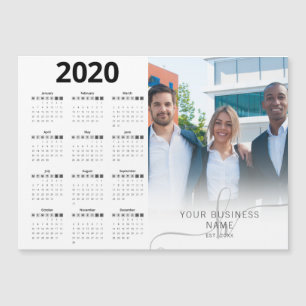 Modern 2020-kalenderfotobolagstypografi