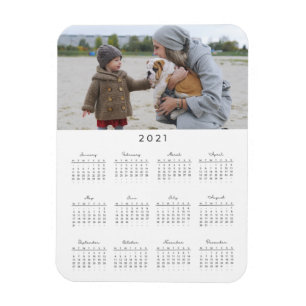 Modern 2021-fotokalender magnet