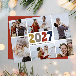 Modern 2021 | Högtid | Nyår | 6 bilder Julkort