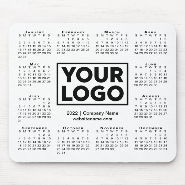 Modern 2022 Calendar Business Company Logotyp Whit Musmatta (Framsidan)