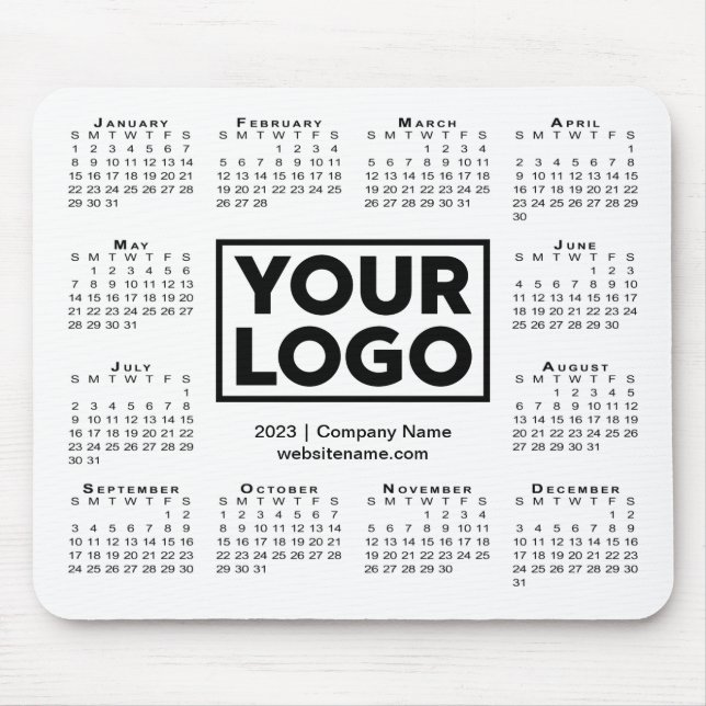 Modern 2023 Calendar Business Company Logotyp Whit Musmatta (Framsidan)
