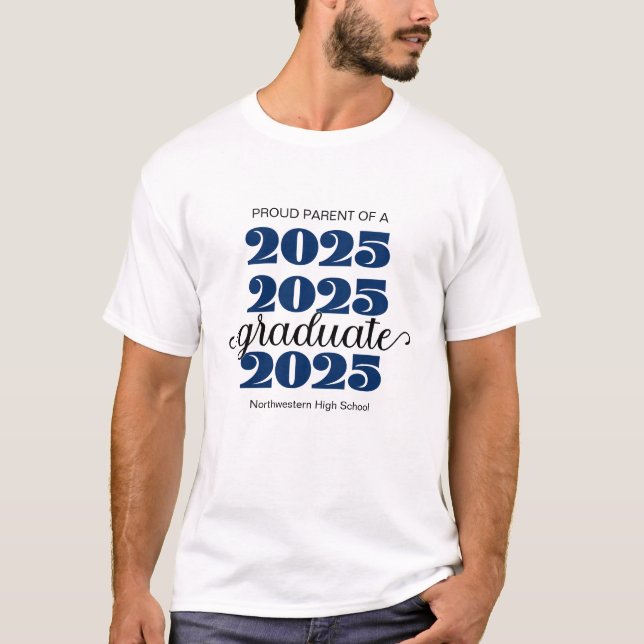 Modern, 2025 års stolta, överstående blå svarta St T Shirt (Framsida)
