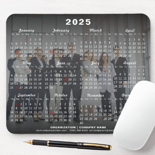 Modern 2025-kalender - affärsfotominimalistisk musmatta