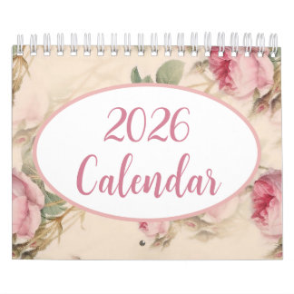 Modern 2026 Blommig Kalender, Elegant och Konstnär Kalender