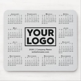 Modern 2026 Calendar Business Company Logo Gray Musmatta