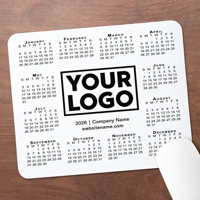 Modern 2026 Calendar Business Company Logo Musmatta (Modern 2026 Calendar Business Company Logo Mouse Pad, in situ)