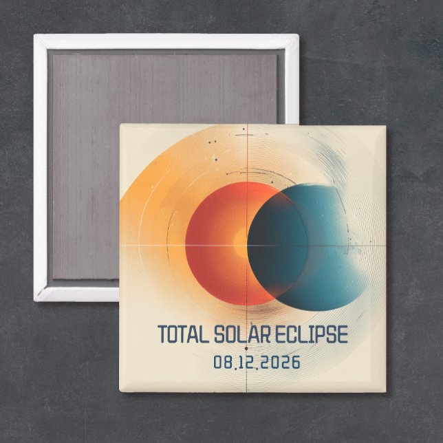 Modern 2026 Eclipse-minne Magnet (Solar eclipse magnet keepsake)