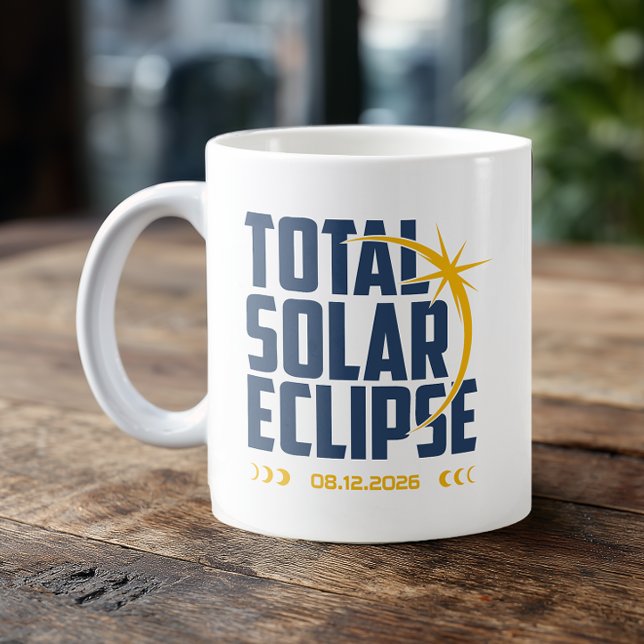 Modern 2026 Eclipse- Minnessak Kaffemugg (Keepsake Solar Eclipse Souvenir)