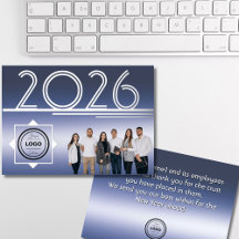 Modern 2026 Nyårslogotyp Foto Grattiskort