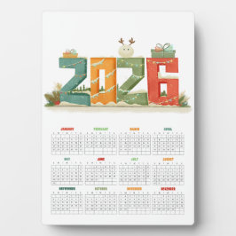 Modern 2026 Tabletop Desk Calendar - New year