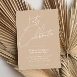 Modern 21:a födelsedag med minimalistiskt skript inbjudningar<br><div class="desc">Modern minimalistisk inbjudan till 21:a födelsedagspartiet med enkel design med handskrivet skript för elegant.</div>
