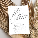 Modern 21:a födelsedag med minimalistiskt skript inbjudningar<br><div class="desc">Modern minimalistisk inbjudan till 21:a födelsedagspartiet med enkel design med handskrivet skript för elegant.</div>