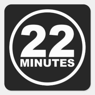 Modern - 22 minuter fyrkantigt klistermärke