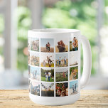 Modern 28 fotokollage kaffemugg<br><div class="desc">Skapa din egen personlig fotocollage mugg med 28 av dina favoritfoton.</div>