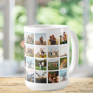 Modern 28 fotokollage kaffemugg