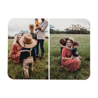Modern 2-familjens fotosamling | Utforma din egen Magnet