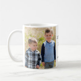 Modern 2 fotfoto Kärlek Du pappa Fars dag Gift Kaffemugg
