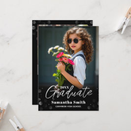 Modern 2 Foto Examen Studentfoto Grad Inbjudan