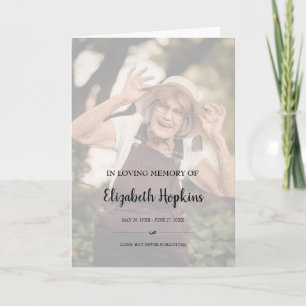 Modern 2-foto-in-Loving Memory-begravningsprogram Program