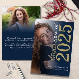 Modern 2 fotomarin Guld 2025 Studenten Meddelande