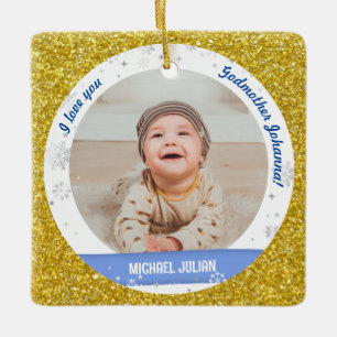 Modern 2 foton Pojke 1:a julgudmodern Julgransprydnad Keramik