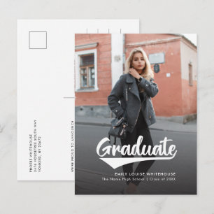 Modern 2 Foton Studenten 2025-skriptgrad Meddelande Vykort