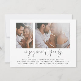 Modern 2-fotoskriptFörlovningsfest Inbjudningar