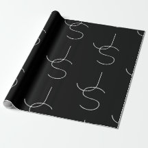 Modern 2 Initial Mönster | Svart & Vitt