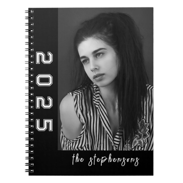 Modern 2 Photo Collage Personalized Anteckningsbok (Framsidan)