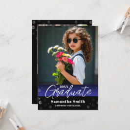 Modern 2 Photo Graduation Senior Photo Grad Invite Inbjudningar