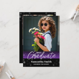 Modern 2 Photo Graduation Senior Photo Grad Invite Inbjudningar