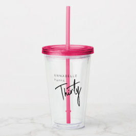 Modern 30-års trettioårs födelsedagsfest take away mugg
