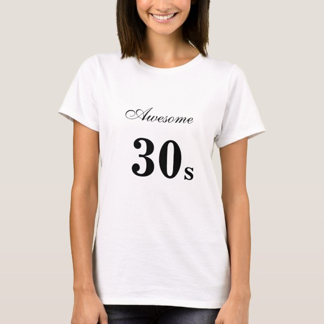 Modern 30-årsdag t shirt (Framsida)