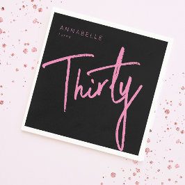 Modern 30:e trettionde födelsedagsfesten Napkin Pappersservett