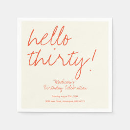 Modern 30års födelsedag pappersservett