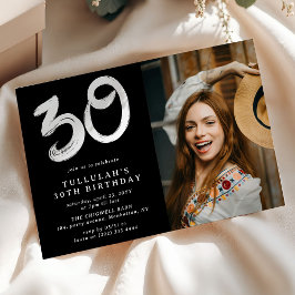 Modern 30års födelsedag Party-foto Inbjudningar