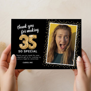 Modern 35e Birthday Photo Tack Kort